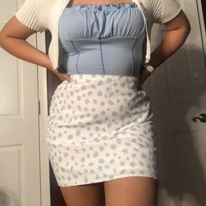 NWT Tiger Mist White Floral Skirt